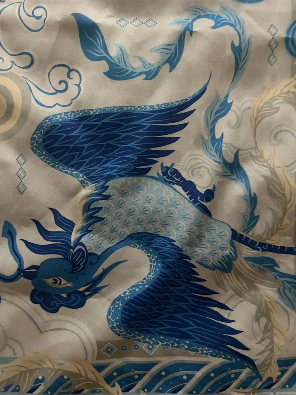 Faux silk handkerchief